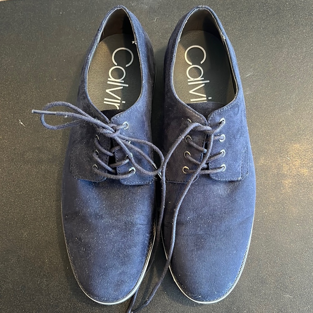 Calvin Klein men’s blue suede shoes
